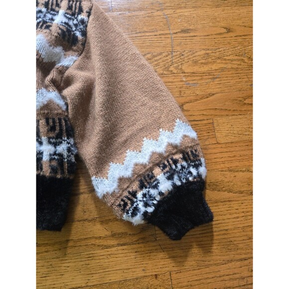 Ann Taylor Fair Isle Cropped Cardigan Sweater Womens Size Medium - Picture 5 of 7
